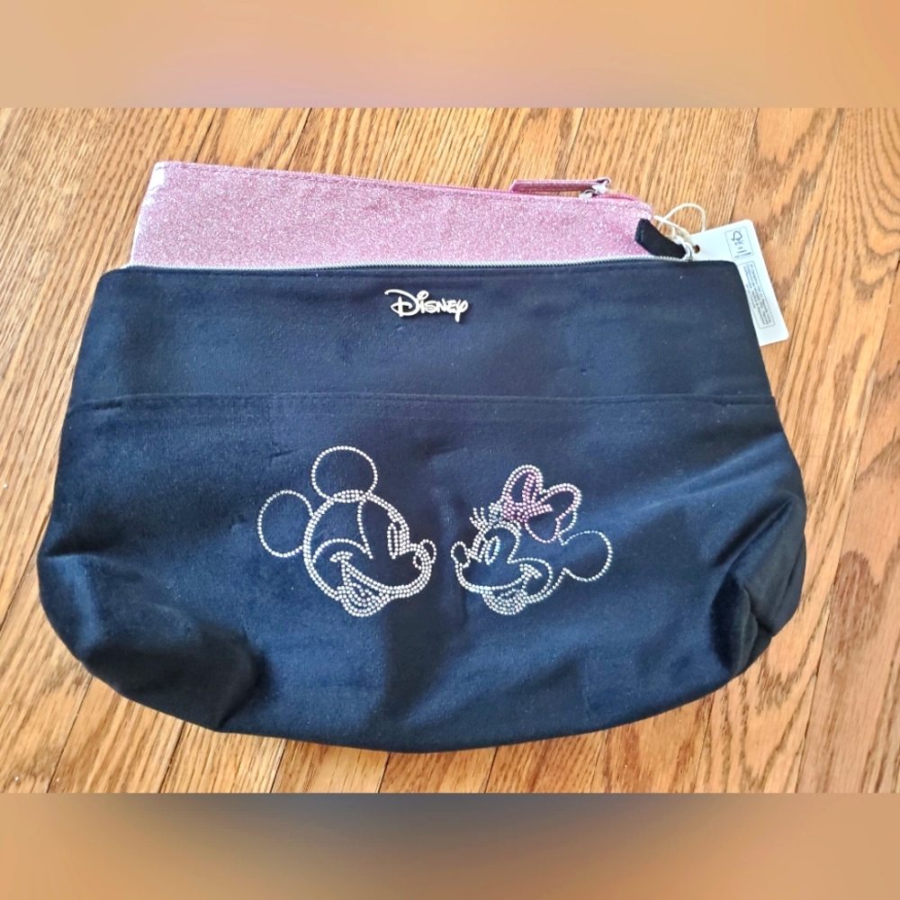 Disney Rinestone Mickey & Minnie Makeup Bag